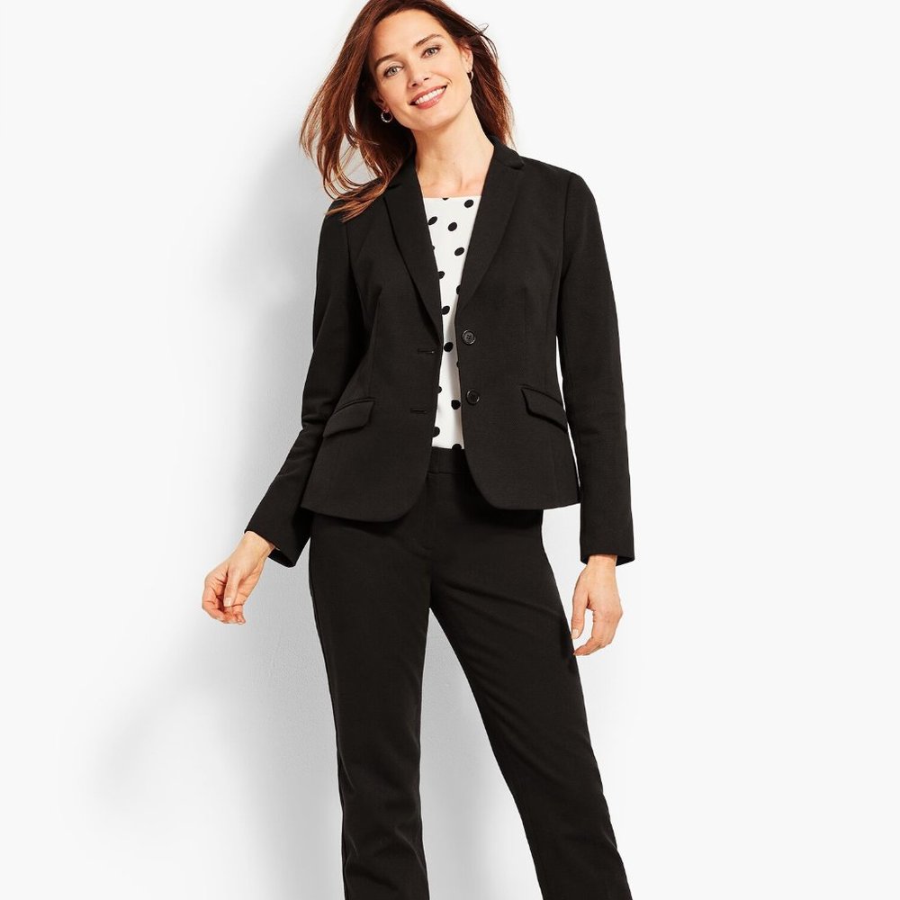 Talbots NWT Black Textured Blazer size 6 - Picture 2 of 11